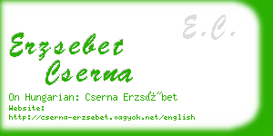 erzsebet cserna business card